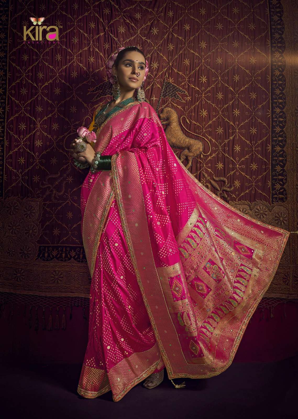 VISCOSE SILK HEAVY BORDER FANCY SAREE