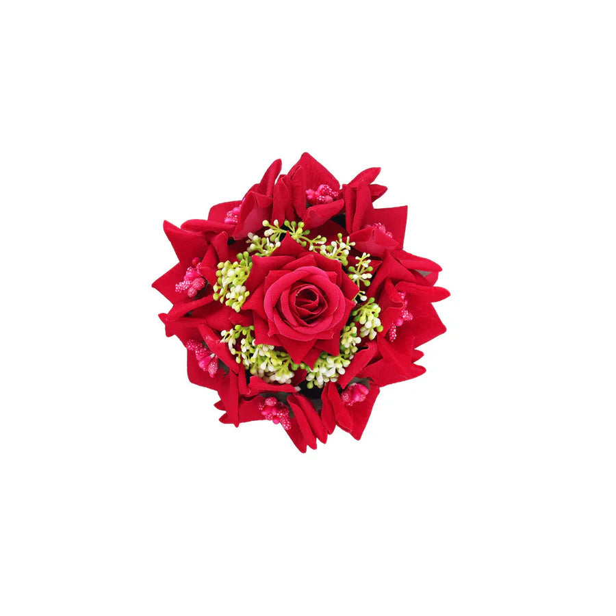 Rani Color Rose Flower Hair juda//Bun