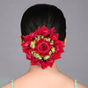 Rani Color Rose Flower Hair juda//Bun