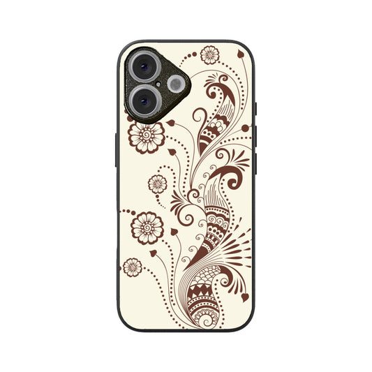 Apple iPhone 16 Glass Phone Case-Traditional Floral