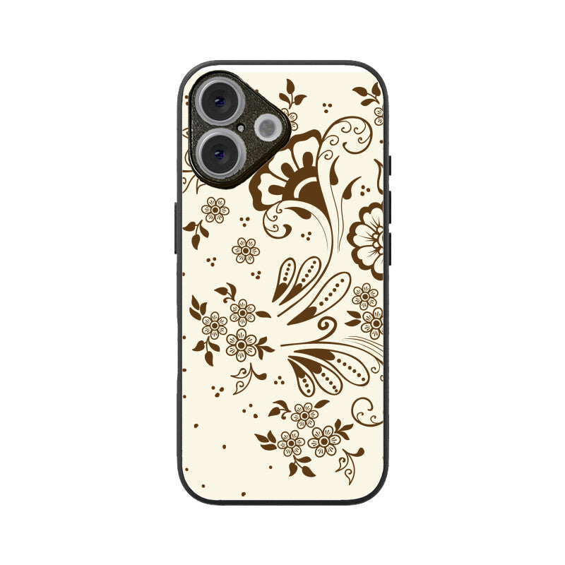 Apple iPhone 16 Glass Phone Case-Traditional Floral