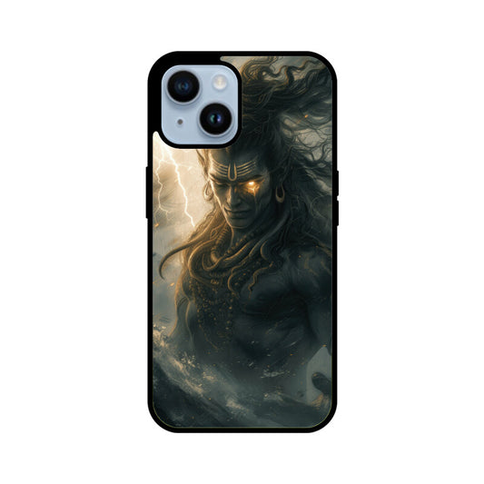 Apple iPhone Glass Phone Case – Shiva Black (Third Eye Open)