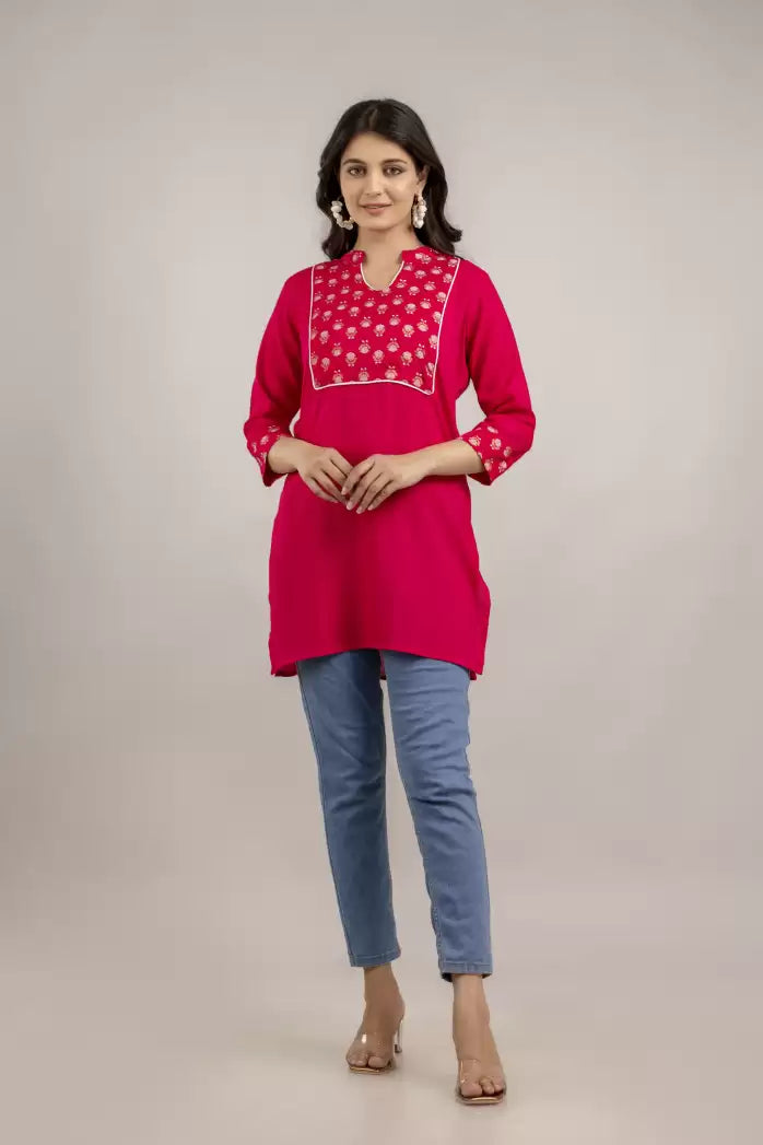 Women's A-Line Printed Kurta – Viscose Rayon