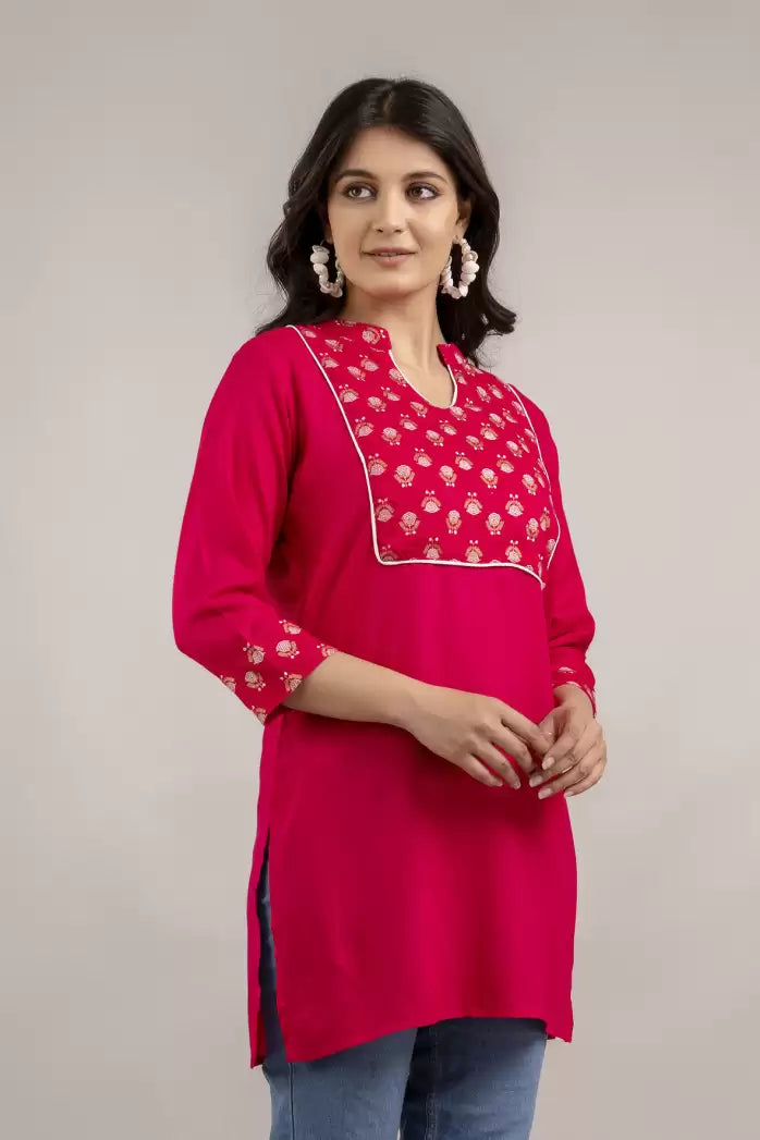 Women's A-Line Printed Kurta – Viscose Rayon