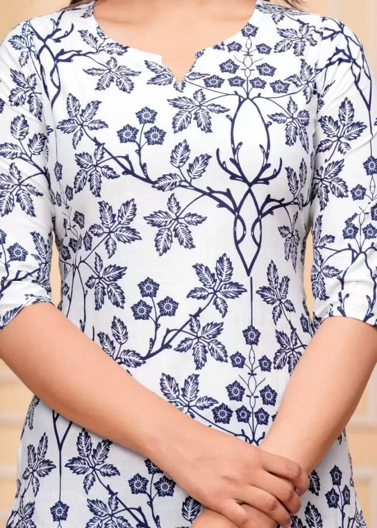 Women's Floral Print Kurta – Multicolor