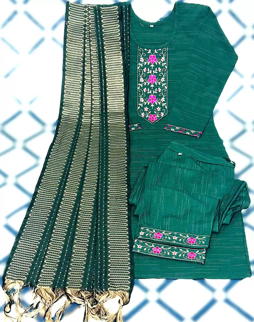 Women's Kurta & Pant Set – Pure Cotton with Dupatta