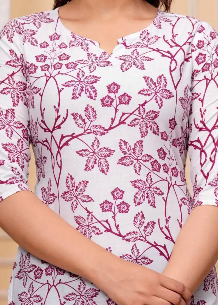 Women's Floral Print Kurta – Multicolor