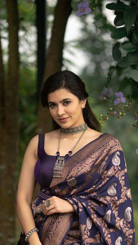 Jacquard Work Festival & Wedding Silk Saree – Timeless Elegance - essentialsfy.com