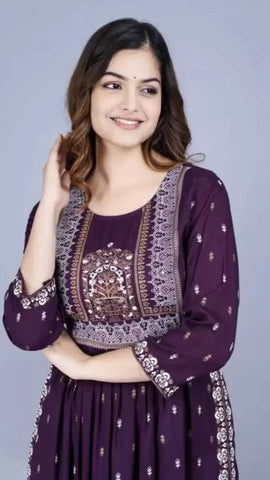 Women's Printed Straight Kurta – Viscose Rayon (Calf Length) - essentialsfy.com