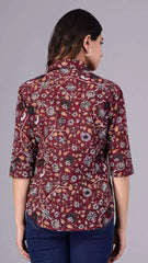 Chic & Elegant Women’s Printed White Party Shirt