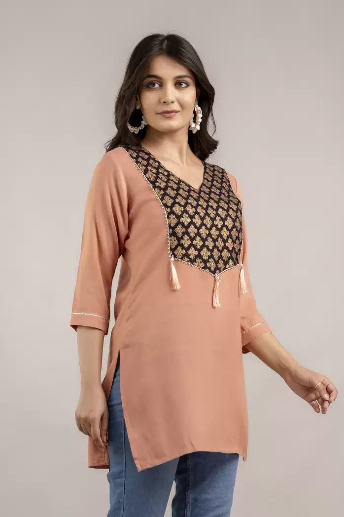 Women's A-Line Printed Kurta – Viscose Rayon