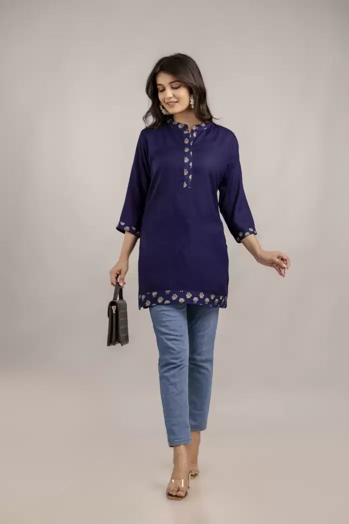 Women's A-Line Printed Kurta – Viscose Rayon