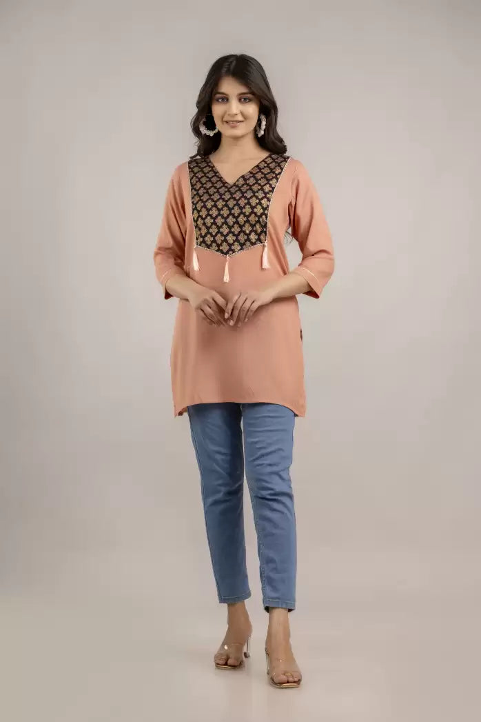 Women's A-Line Printed Kurta – Viscose Rayon